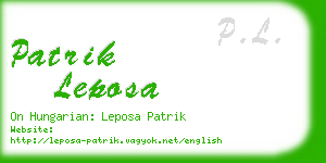 patrik leposa business card